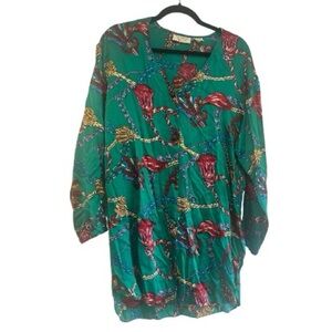 Victoria's Secret Gold Label Silk Pajama Top Vintage 90s Size M/L Old Money